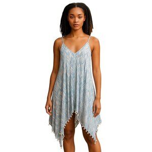 Goa Beachwear By Japna Swing Swim Cover Blue Size L Boho Beach Coastal Vacation